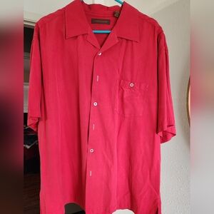 Men's Red Button-Up Shirt